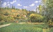 Camille Pissarro Cattle woman painting